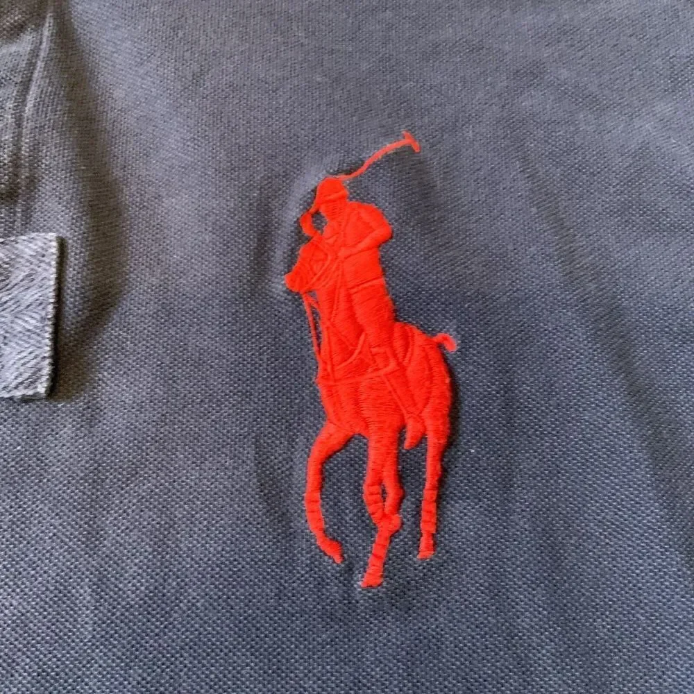 Ralph Lauren Polo United States Flag‎ Big Pony Blue Shirt USA Mens XL